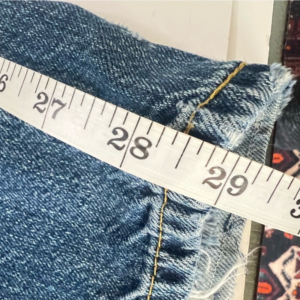Zara Studio Wide Leg Distressed High Rise Jeans Blue Size S - Picture 9 of 16